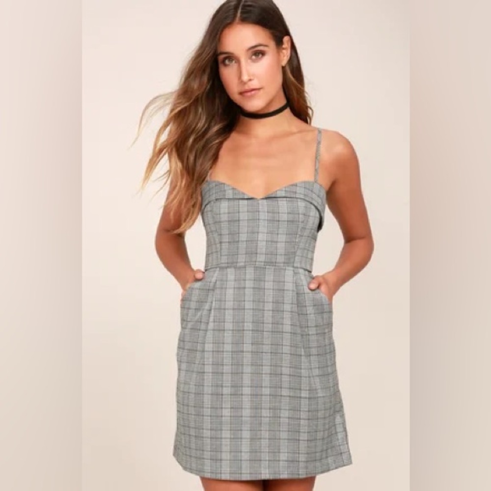 NWT Molly Green Plaid Mini Dress